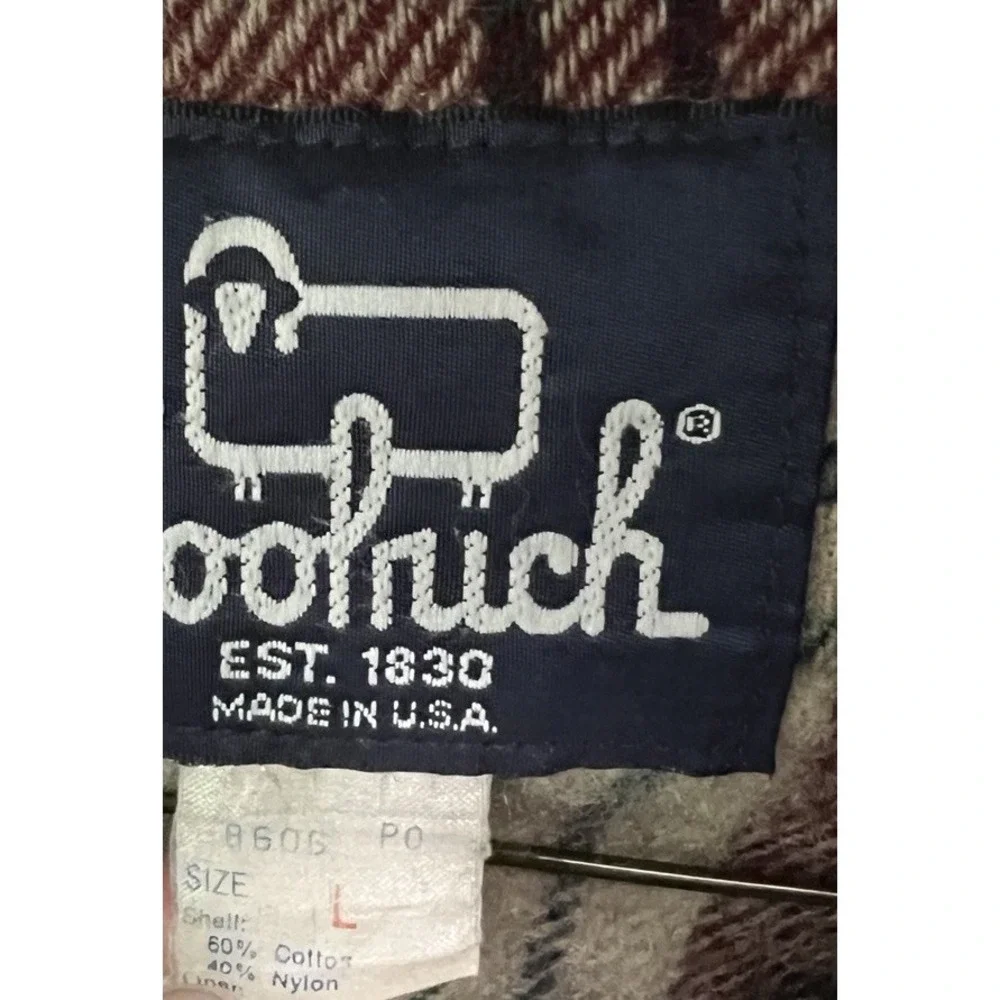 VTG Woolrich Mountain Field Barn Coat 8606 Plaid Wool Blanket Lined Green Mens L
